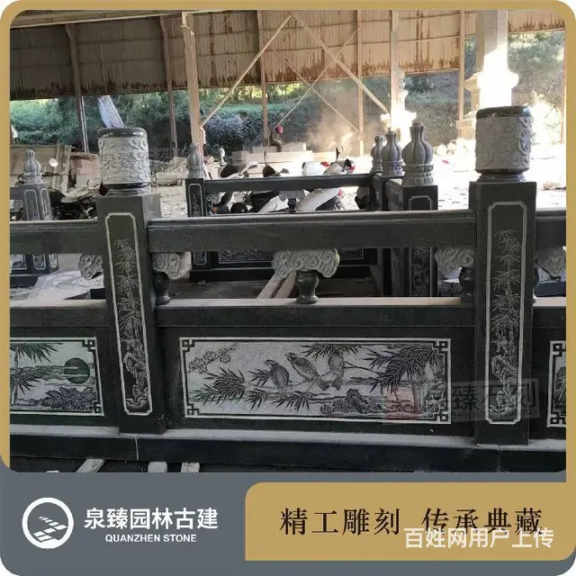 大量供货,青石雕刻精细,寺院石雕护栏样式 - 图片 3