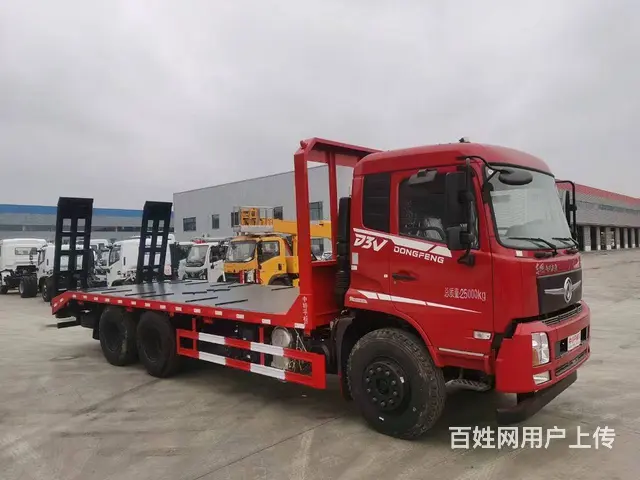 拉20吨22吨后八轮东风挖机平板拖车 承重强板扎实 - 图片 6