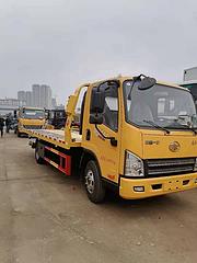 绍兴解放一拖二清障车 蓝牌事故拖车 报废厂专用拖车