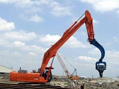 河南CX390挖掘机打桩臂改装高效便利