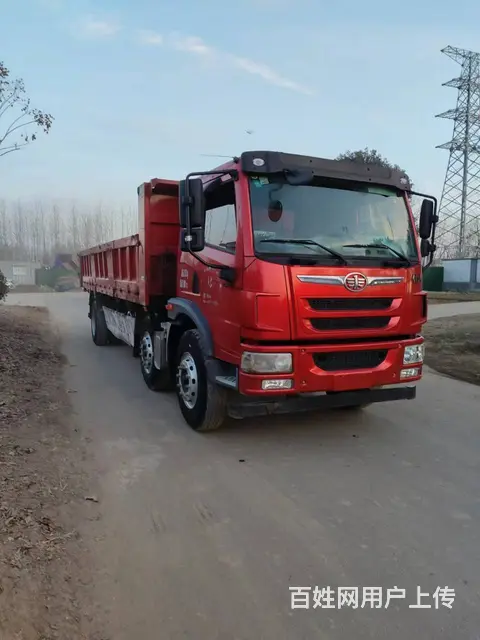 个人21年解放7.4米平板自卸车6缸发动机 车况好 - 图片 2