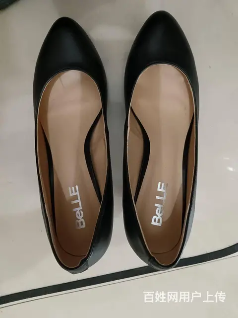 全新女士皮鞋高跟鞋黑色 - 图片 1
