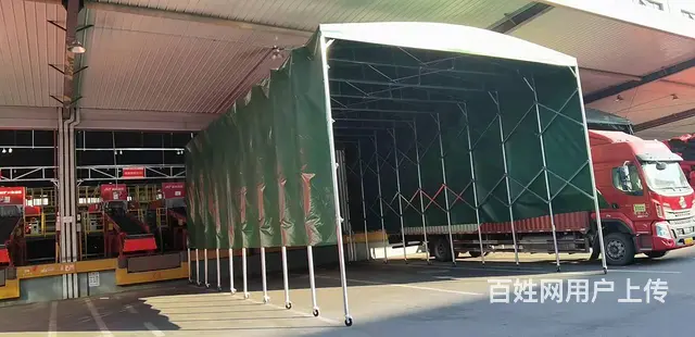 大型工地棚活动帐篷物流棚停车棚夜宵烧烤棚膜结构停车 - 图片 11