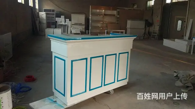 淄博定制展台、吧台、前台，商业烤漆展厅展架制作设计 - 图片 2