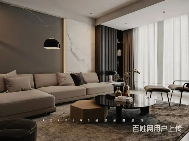 别墅案例分享 230极简新宅温润如泥土 - 图片 3