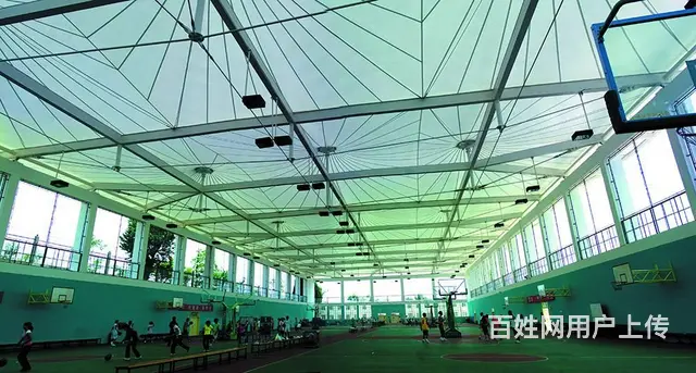 学校篮球场羽毛球场膜结构顶棚定制安装,越宏88折起 - 图片 8