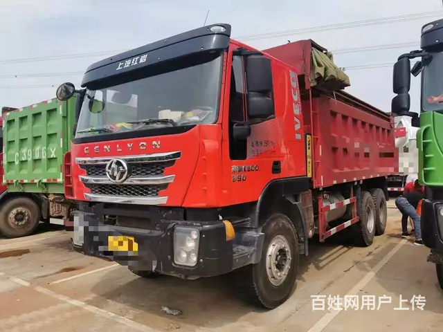 二手杰狮后八轮自卸国五390马力5米8货箱 - 图片 1
