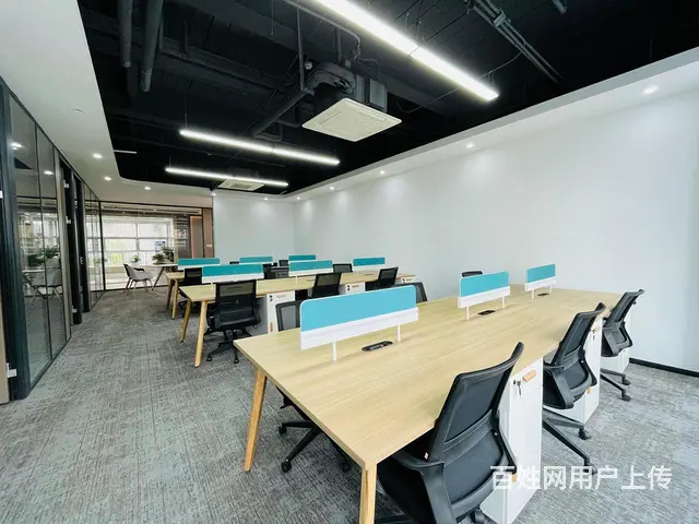 九堡地铁口 实拍150方三隔断 工区可坐18人精装配全套家具 - 图片 1