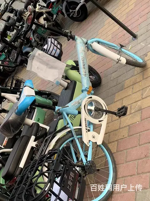 转让全新的可以折叠的小蓝色自行车260元 - 图片 2