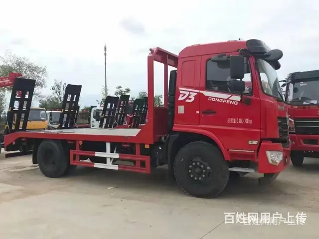 伊春国6东风单桥挖机平板车5米2挖机拖板车大量现车 - 图片 2