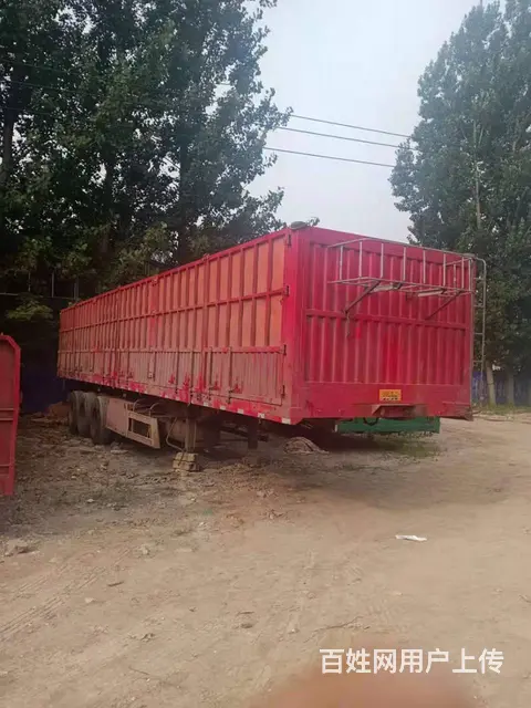 高价收购13米二手侧翻自卸半挂车，二手标车半挂车， - 图片 2