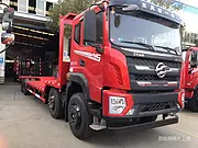 华神四桥凹凸式30吨挖机拖车 离地低更安全