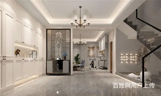 美式轻奢|380平常州别墅装修案例 - 图片 2