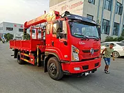山区霸王4200轴距8吨随车吊10吨桥160马力