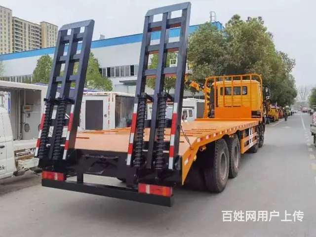 国六重汽平板车 板长9米 低平板拉大型工程机械拖车 - 图片 7