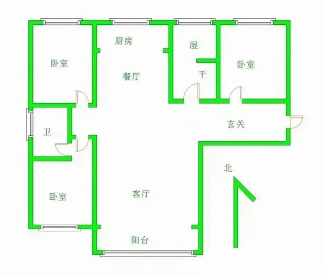 传世府邸118平65万 三居室 普通住宅 毛坯房 - 图片