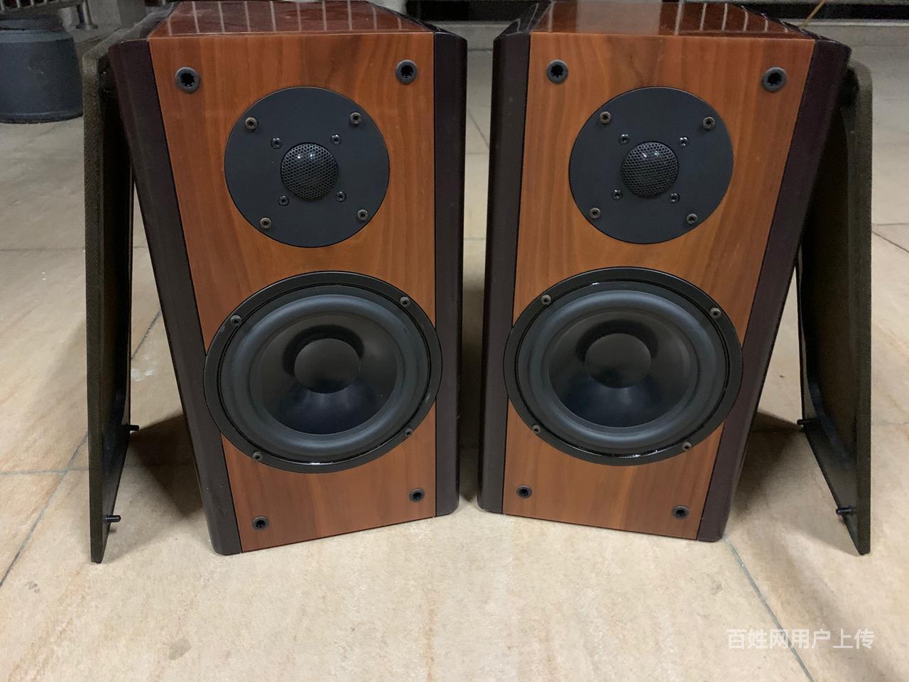 德国原装进口惠普小旋风实木皮发烧书架音箱