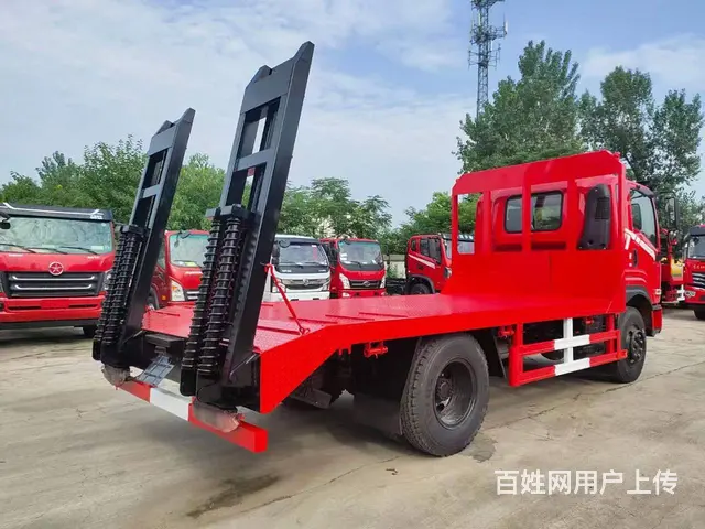 东风单桥挖机拖车10吨挖机拖车带栏板自卸车在哪里买 - 图片 9