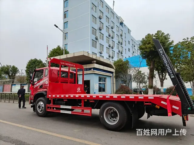 重载好转弯东风华神平板车拉150以下挖机专用拖板车 - 图片 4