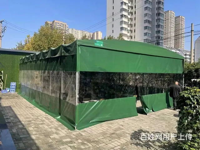 移动推拉棚施工雨棚物流蓬停车蓬篮球场雨棚电动蓬帐篷 - 图片 5