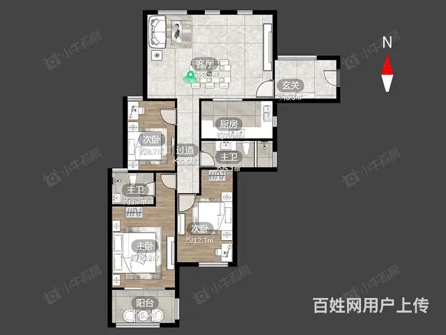 新推D.加高成天鹅湖  精装三房南边无遮挡 有钥匙随时看房 - 图片 10