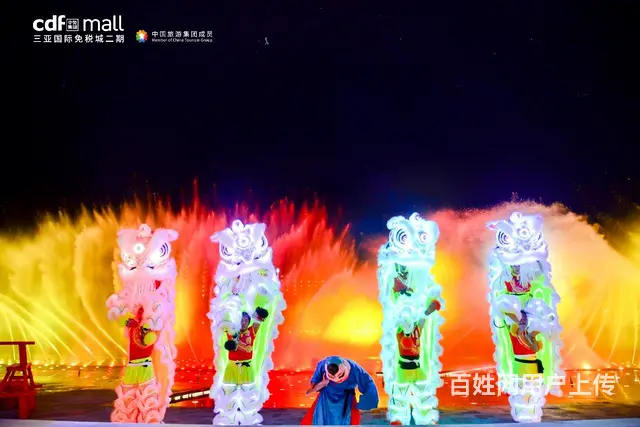 LED灯光醒狮表演团队，夜光醒狮表演，灯光舞狮表演 - 图片 1