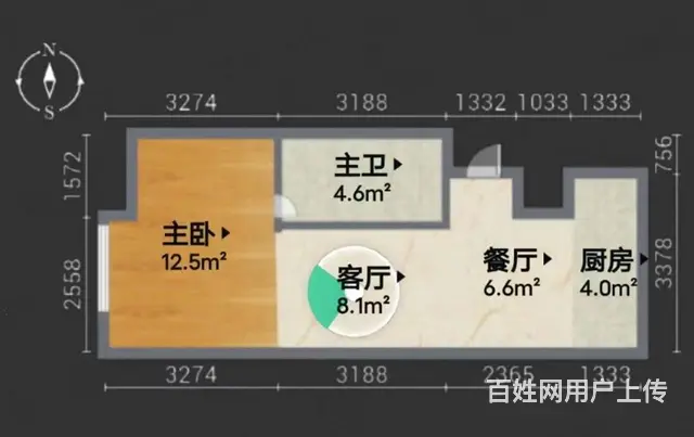 富康城 1室1卫拎包入住 我有钥匙 采光充足 国际 - 图片 10