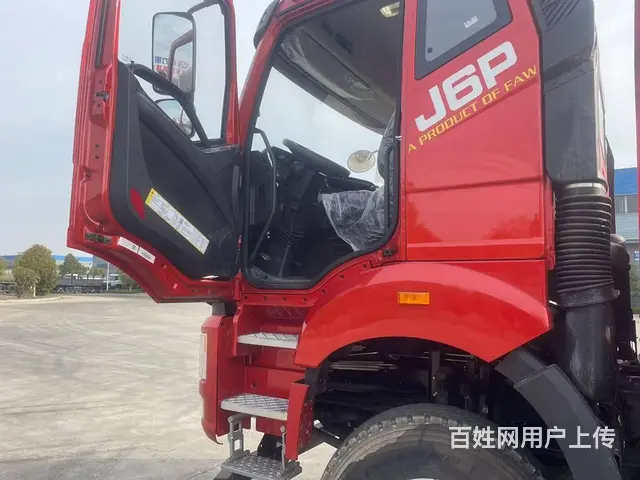 新款解放J6P平板车457后桥拖35吨大挖机运输车 - 图片 12