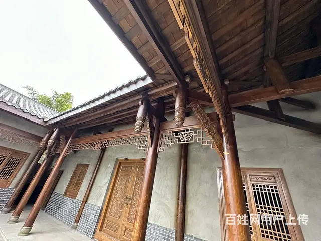 四川眉山实木门窗中式实木门窗实木雕花门 - 图片 9