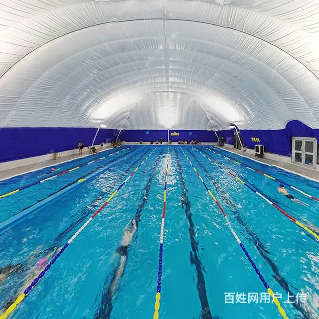 充气膜恒温游泳馆 气膜体育场馆 标准网球馆设计 - 图片 1