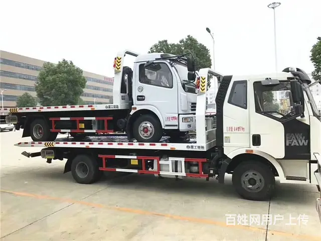 8吨平板一拖二清障车，东风天锦高速救援车分期付款 - 图片 10