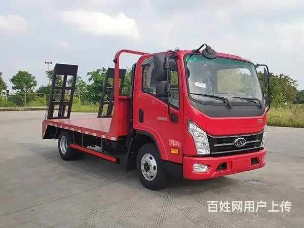 南骏小挖机平板运输车 可拉10吨以内挖掘蓝牌拖板车 - 图片 1