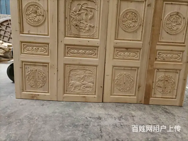 四川成都实木花格窗中式实木雕花门 - 图片 5
