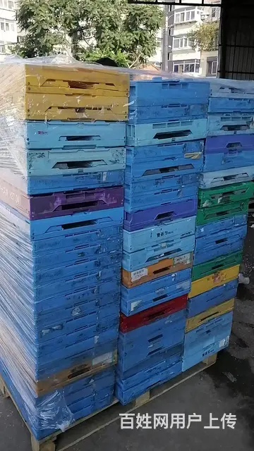 折叠塑料箱 二手周转箱 塑料筐 收纳箱 - 图片 2