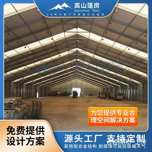 防尘隔离篷房 物流移动大棚 安全稳固 审批简单搭建 - 图片 3