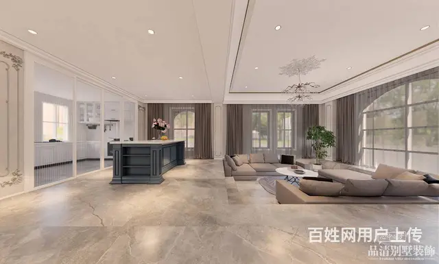 常州别墅装修：浅色系空间，清新而雅致 - 图片 1