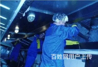 昆山花桥单位食堂油烟机清洗 油烟管道清洗 风机清洗 - 图片 1