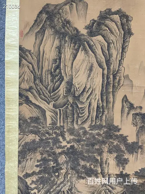 唐寅，绢本，74✖️148，原装旧裱 - 图片 4