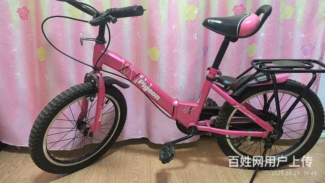【搞定了！】儿童飞鸽品折叠自行车，99全新，折叠后可放汽后备 - 图片 1