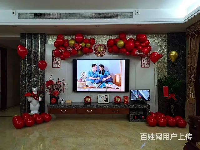 揭阳婚宴布置场地 订婚宴布置 婚房布置气球 - 图片 9