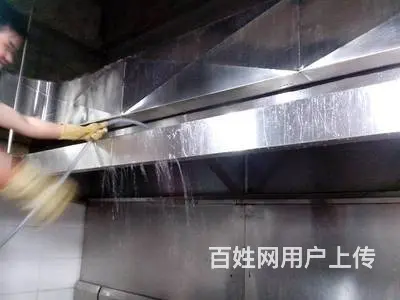 昆山花桥单位食堂油烟机清洗 油烟管道清洗 风机清洗 - 图片 2