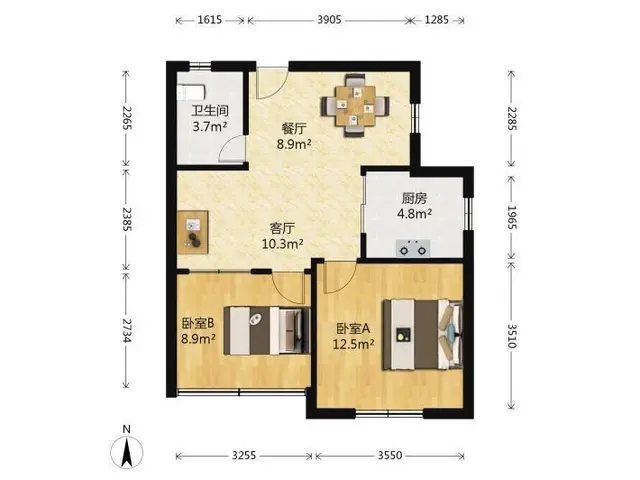 城南古城街轻纺城附近光辉小区2室1厅全新装修家电齐全拎包入住 - 图片 11