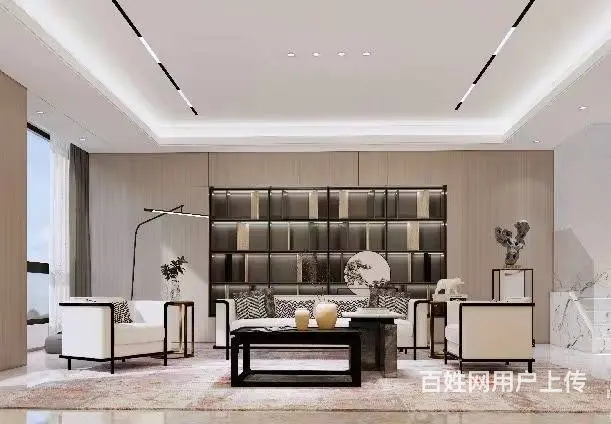 新中式风格560平米常州尚枫澜湾别墅装修案例 - 图片 1