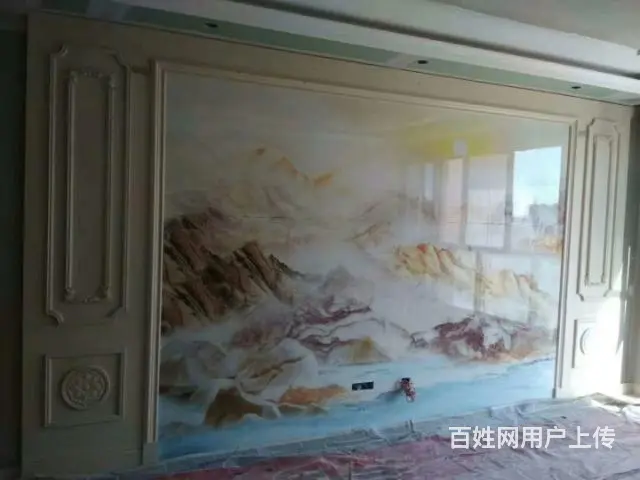 石材背景墙罗马柱 - 图片 1