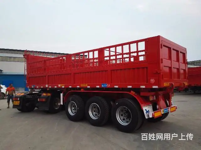 订做8米-9.5米平板后翻挂车 高强轻体 厂家直销 - 图片 5