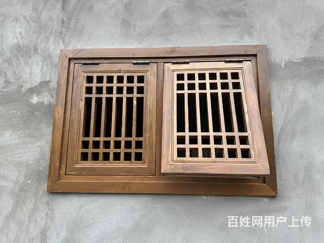 四川自贡中式实木门花格木窗实木雕花门 - 图片 10