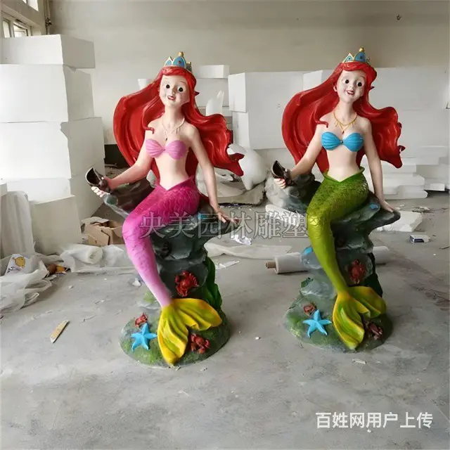 美人鱼巨大雕塑，美人鱼雕塑 - 图片 1