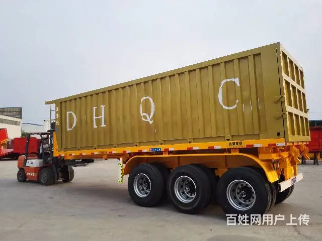 订做8米-9.5米平板后翻挂车 高强轻体 厂家直销 - 图片 3