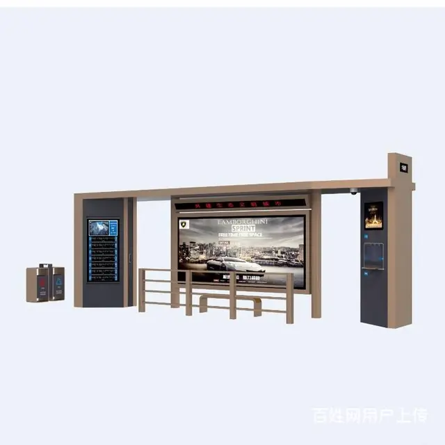 智能候车亭不锈钢公交站台LED电子屏站牌灯箱制作厂 - 图片 5
