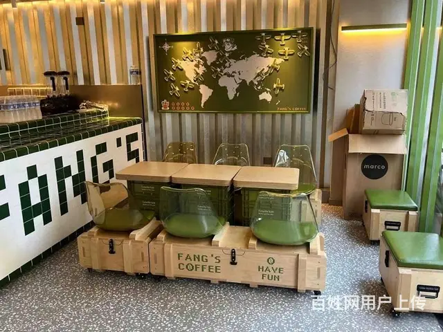 咖啡馆家具定制饮品店桌椅咖啡店卡座奶茶店吧桌 - 图片 2
